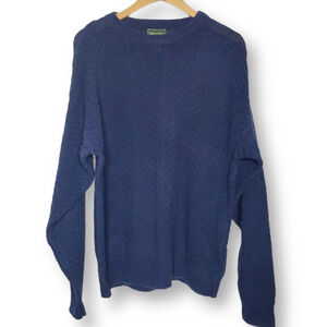 Vintage James Davis Knit Sweater Blue Size XL